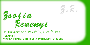 zsofia remenyi business card